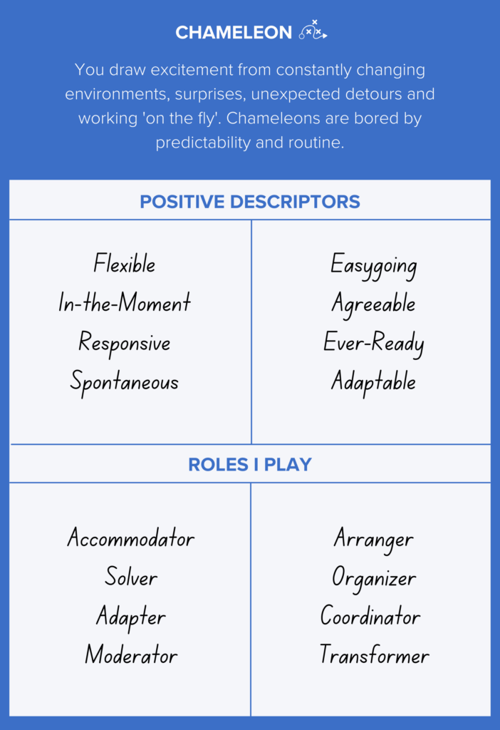 high5 strengths test chameleon